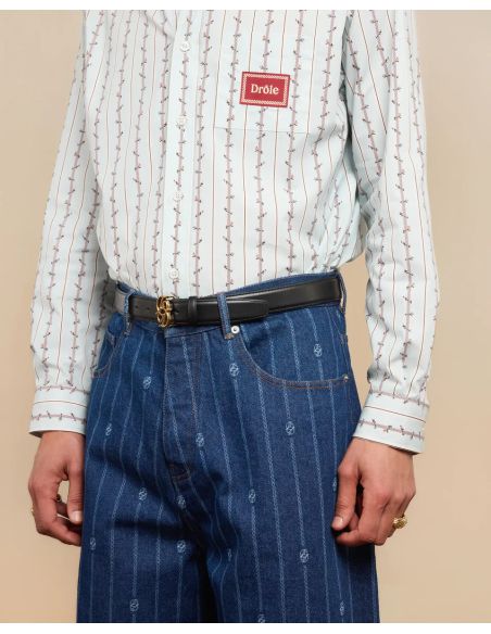 LA CEINTURE MONOGRAMME NOIR