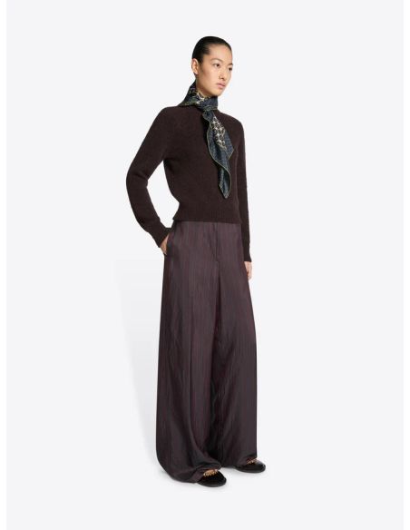 WIDE LEG PANTS BURGUNDY