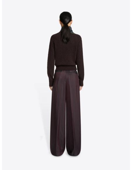 WIDE LEG PANTS BURGUNDY