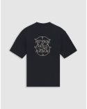 THE BLACK BRAIDED SLOGAN TSHIRT