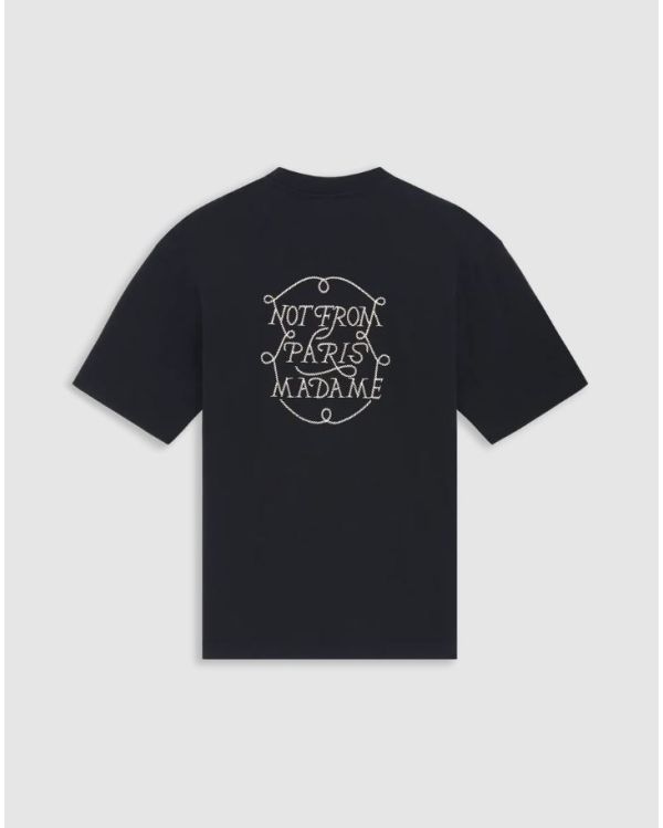 LE TSHIRT SLOGAN TRESSES NOIR