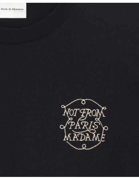 LE TSHIRT SLOGAN TRESSES NOIR