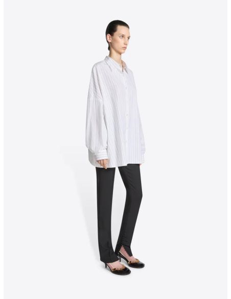 LOOSE-FITTING STRIPED SHIRT NAVY