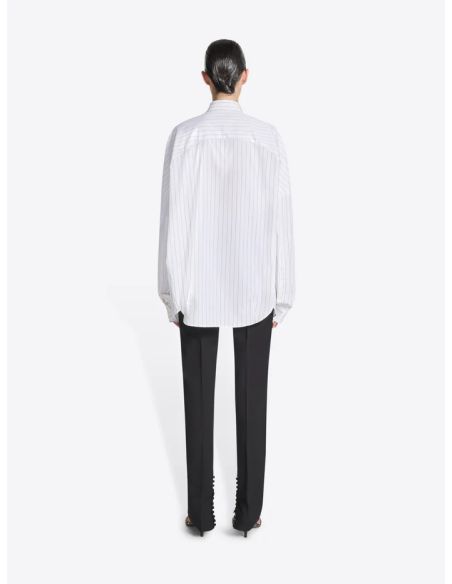LOOSE-FITTING STRIPED SHIRT NAVY