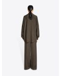 LOOSE-FITTING STRIPED SHIRT BROWN