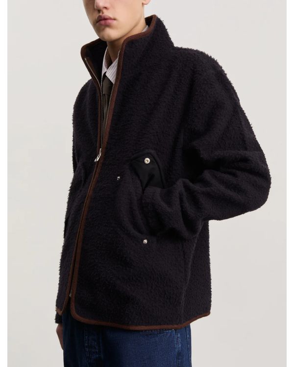 VESTE POLAIRE 1.0 BLEU MARINE ET MARRON
