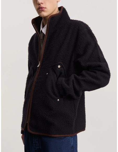 VESTE POLAIRE 1.0 BLEU MARINE ET MARRON