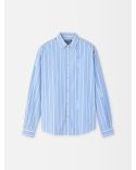 LA CHEMISE SIMON BUSINESS LOGO JACQUARD BLEU/BLANC