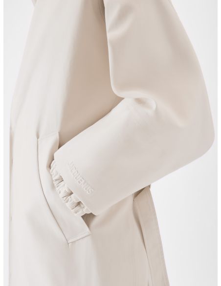 LE TRENCH TRAPEZI BLANC CASSÉ