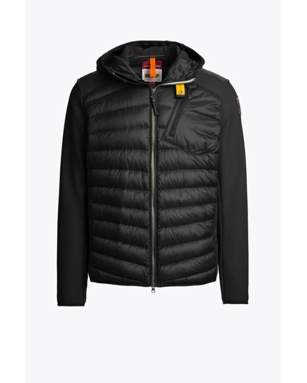 NOLAN MAN FLEECE NYLON HOODED HYBRID JACKET BLACK