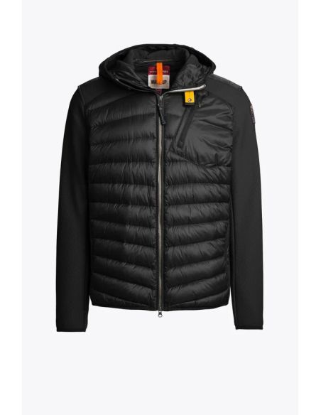 NOLAN MAN FLEECE NYLON HOODED HYBRID JACKET BLACK
