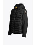 VESTE HYBRIDE À CAPUCHE EN NYLON POLAIRE NOLAN HOMME NOIR