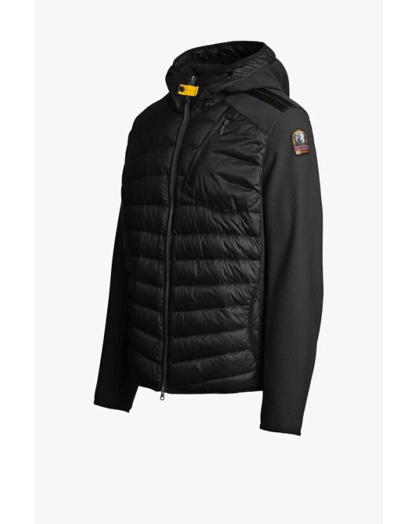 NOLAN MAN FLEECE NYLON HOODED HYBRID JACKET BLACK 2