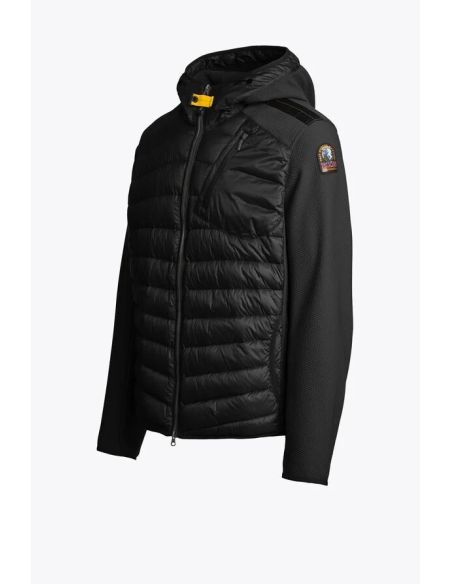 NOLAN MAN FLEECE NYLON HOODED HYBRID JACKET BLACK