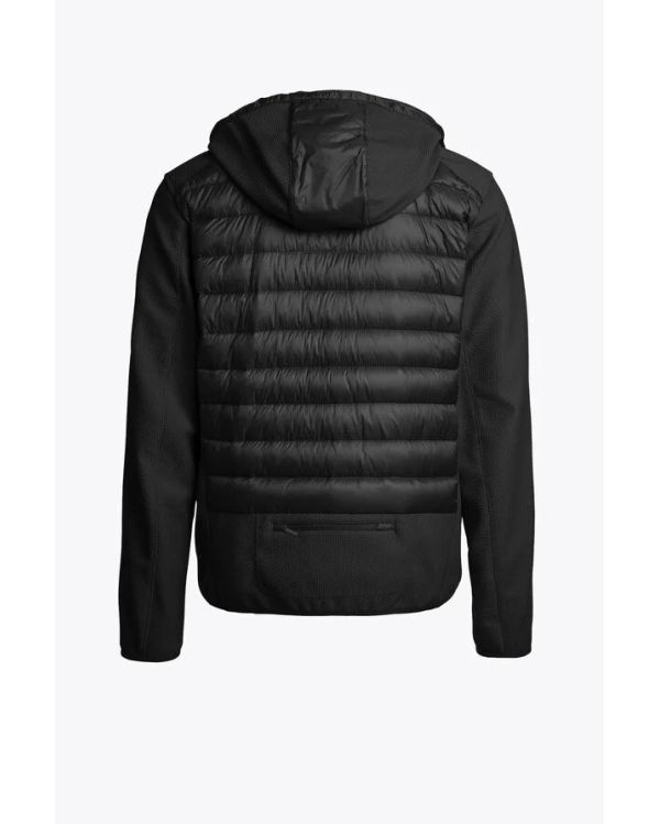 NOLAN MAN FLEECE NYLON HOODED HYBRID JACKET BLACK