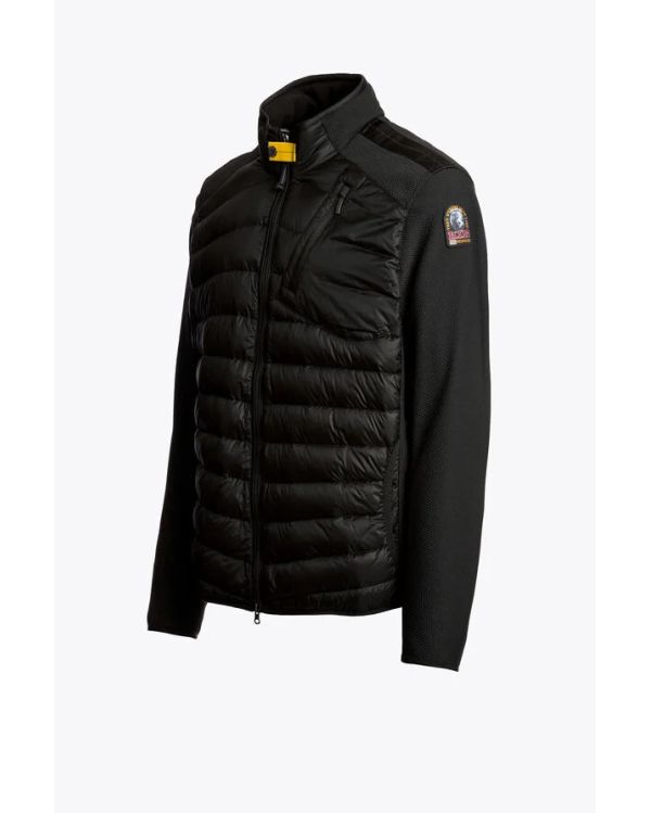 JAYDEN MAN FLEECE NYLON HYBRID JACKET BLACK 2