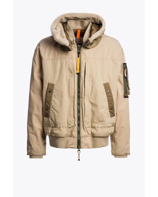 VESTE BOMBER À CAPUCHE GOLD B. HOMME BEIGE SUNKISSED EARTH