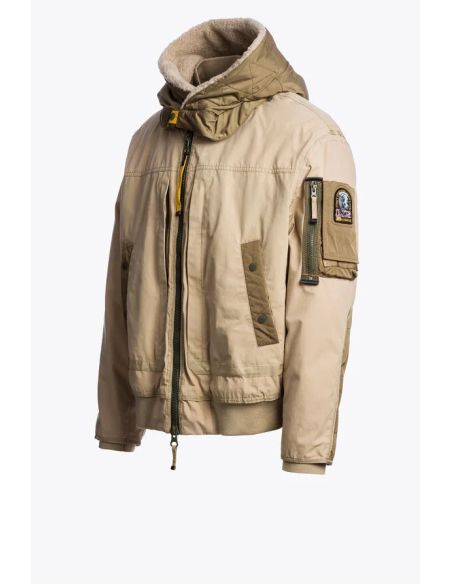 VESTE BOMBER À CAPUCHE GOLD B. HOMME BEIGE SUNKISSED EARTH