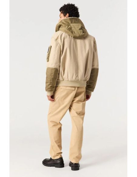 VESTE BOMBER À CAPUCHE GOLD B. HOMME BEIGE SUNKISSED EARTH