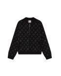 BLACK JACQUARD MONOGRAM BOMBER JACKET