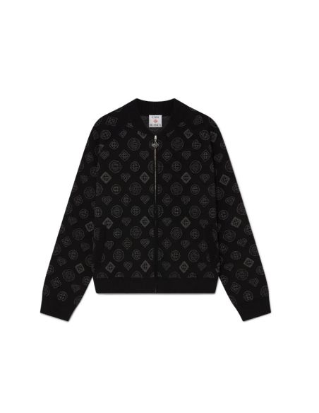 VESTE BOMBER MONOGRAM JACQUARD NOIR