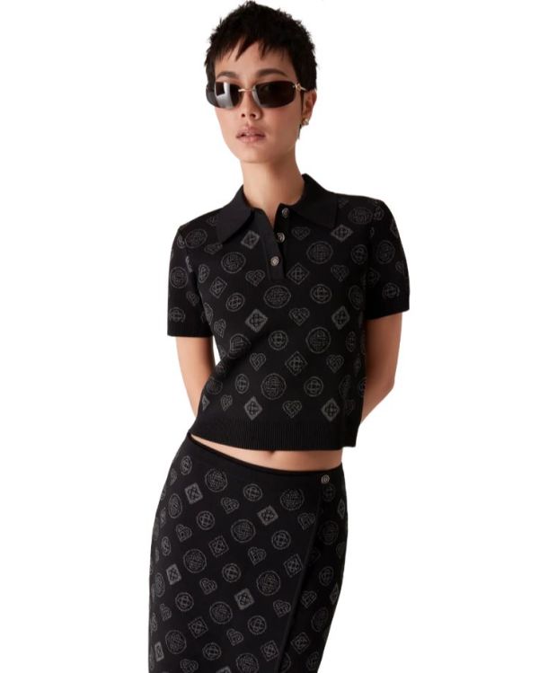 POLO MONOGRAM JACQUARD NOIR