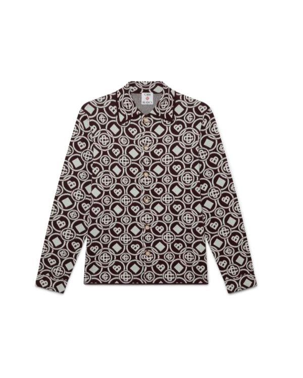 CHEMISE TRICOT MONOGRAM BORDEAUX