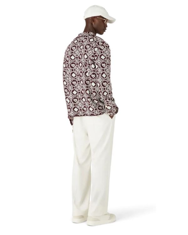 CHEMISE TRICOT MONOGRAM BORDEAUX 2