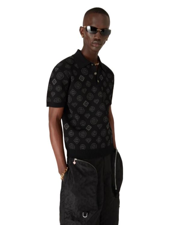 POLO MONOGRAM JACQUARD NOIR