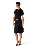 BLACK JACQUARD MONOGRAM SKIRT