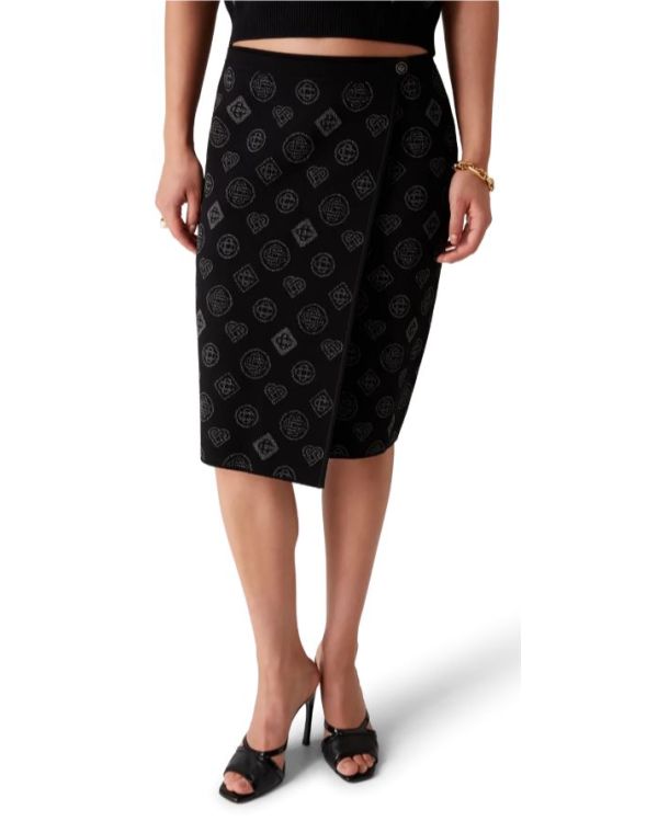 JUPE MONOGRAM JACQUARD NOIR