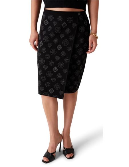 JUPE MONOGRAM JACQUARD NOIR
