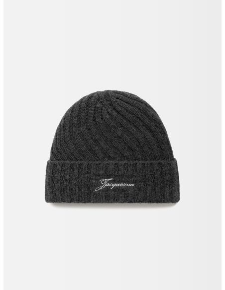LE BONNET TOURNI GRIS FONCÉ