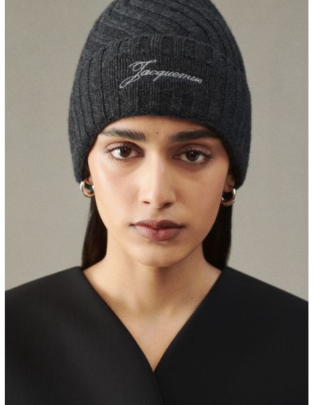 LE BONNET TOURNI GRIS FONCÉ
