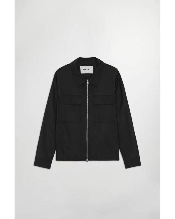 VESTE HYBRIDE TWO-WAY ZIPPER ALBAN NOIR
