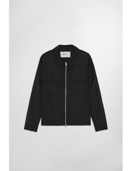 VESTE HYBRIDE TWO-WAY ZIPPER ALBAN NOIR