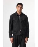 VESTE HYBRIDE TWO-WAY ZIPPER ALBAN NOIR