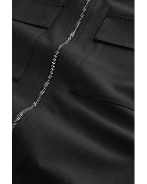 VESTE HYBRIDE TWO-WAY ZIPPER ALBAN NOIR