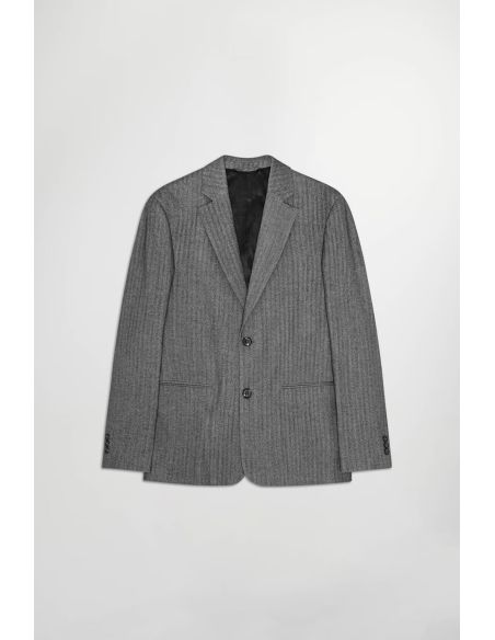 BLAZER À CHEVRONS TIMO NOIR CHINÉ