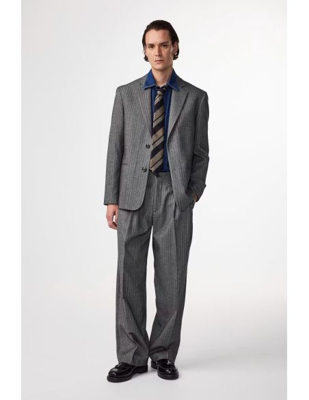 TIMO BLACK MELANGE HERRINGBONE BLAZER