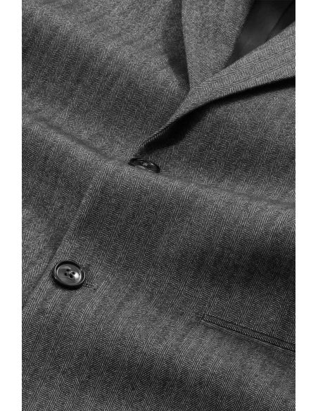 TIMO BLACK MELANGE HERRINGBONE BLAZER