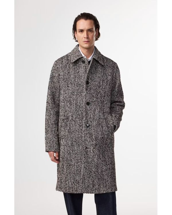 FRANCO WOOL BLEND BROWN DEMITASSE COAT