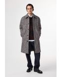 MANTEAU LAINE MÉLANGÉE FRANCO MARRON DEMITASSE