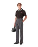 PANTALON TAILLEUR EN LAINE GRIS