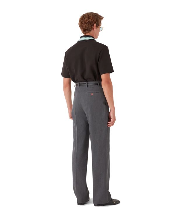 PANTALON TAILLEUR EN LAINE GRIS
