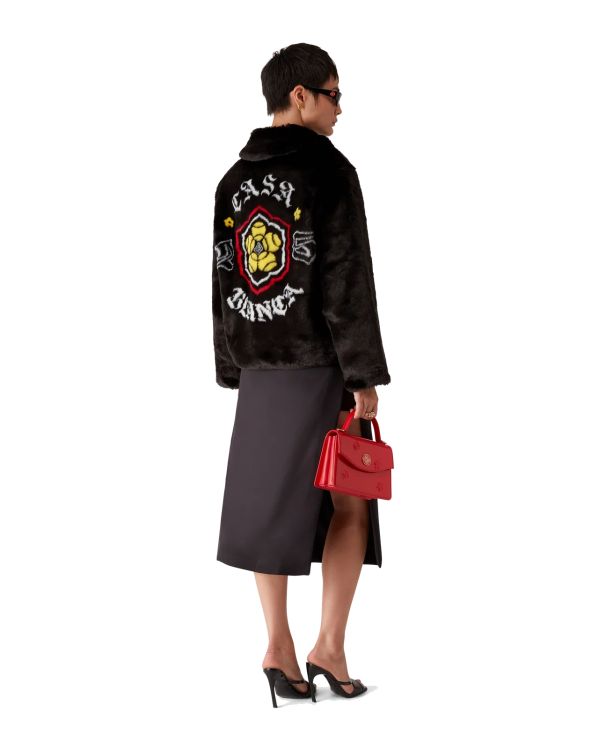 FAUX FUR JACKET BLACK 2