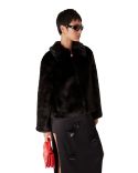 VESTE EN FAUSSE FOURRURE NOIR
