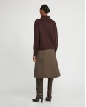 PULL À COL EN MAILLE CACHEMIRE MARRON FONCÉ