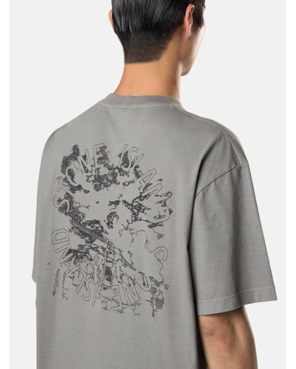 TSHIRT AVEC BRODERIE MEGACITY SKY CIMENT