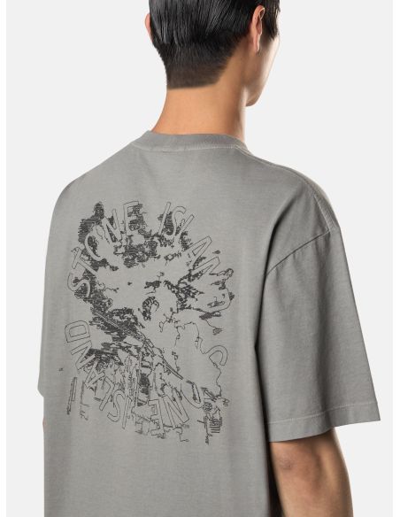 TSHIRT AVEC BRODERIE MEGACITY SKY CIMENT
